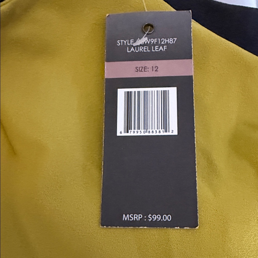 Sharagano Sleeveless Lime Mini Dress - Picture 7 of 7